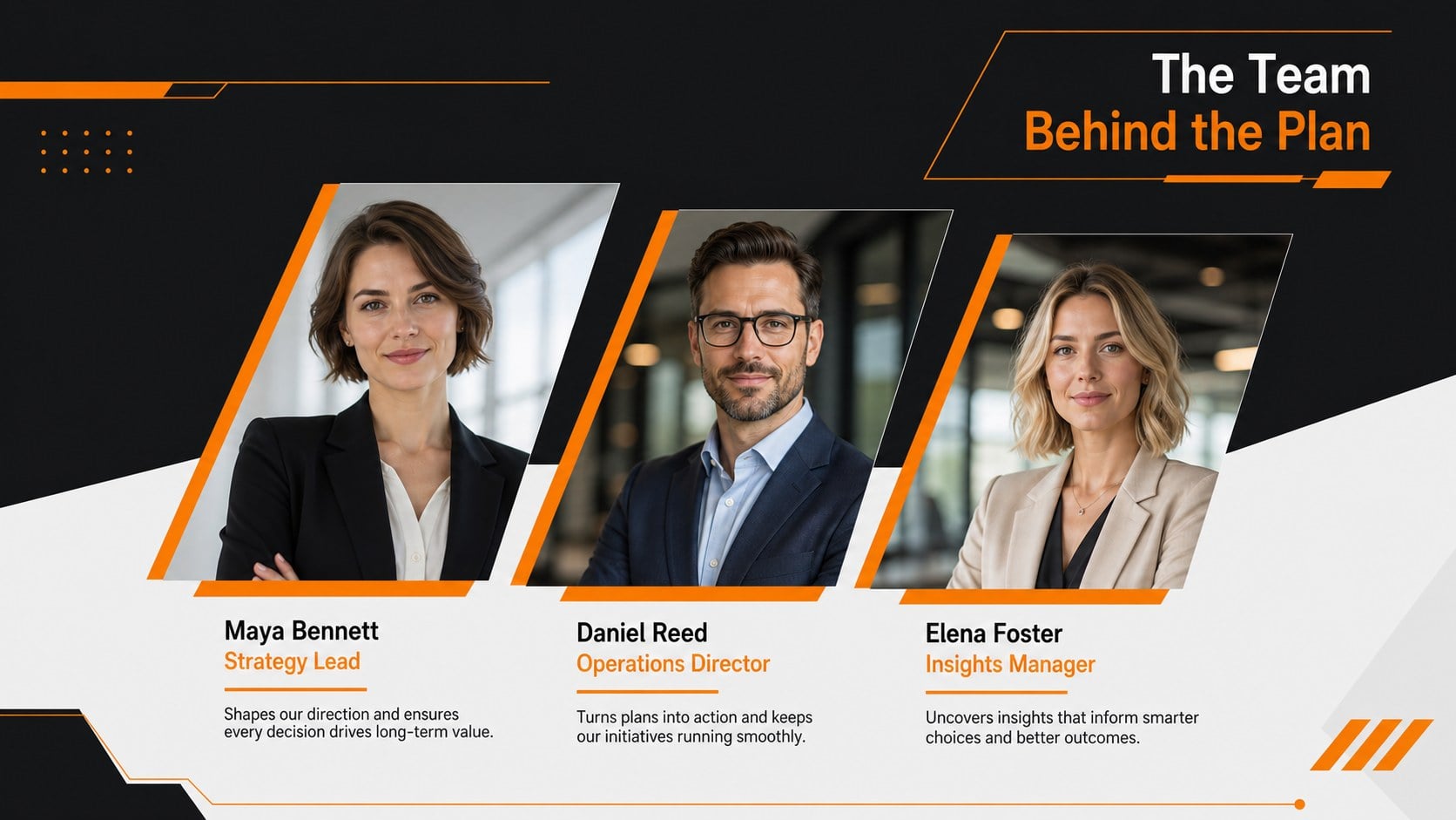 Orange Momentum Business Deck presentation template, slide 10