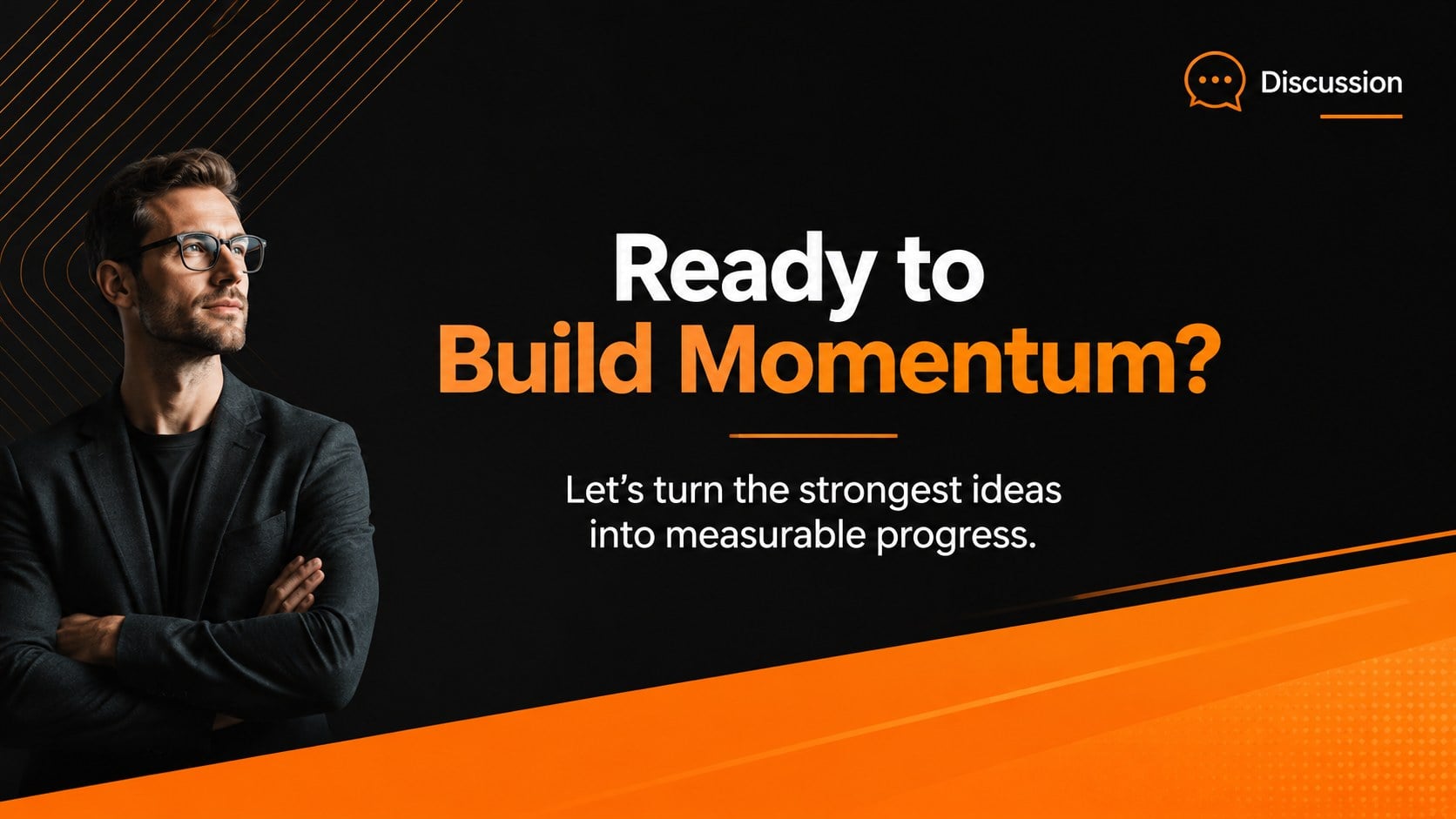 Orange Momentum Business Deck presentation template, slide 16
