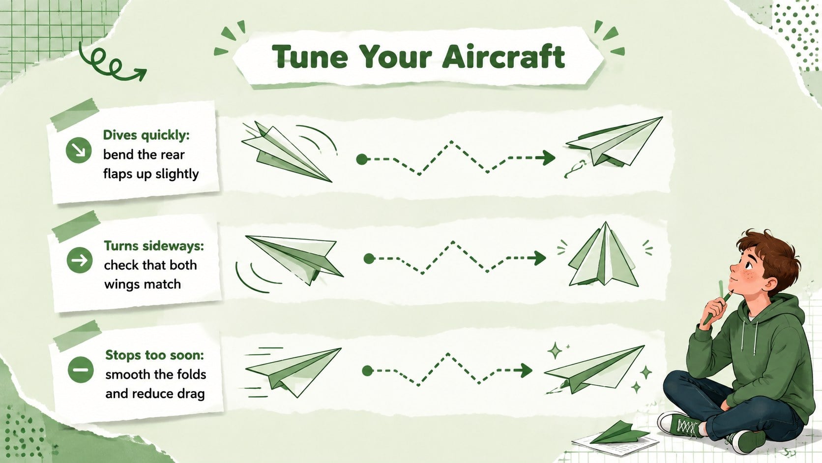 Modelo de apresentação Atividade lúdica de avião de papel, slide 13