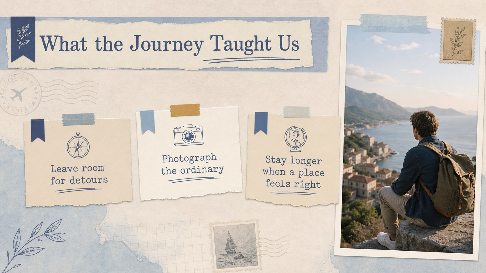 Passport Memories Scrapbook Deck presentation template, slide 10