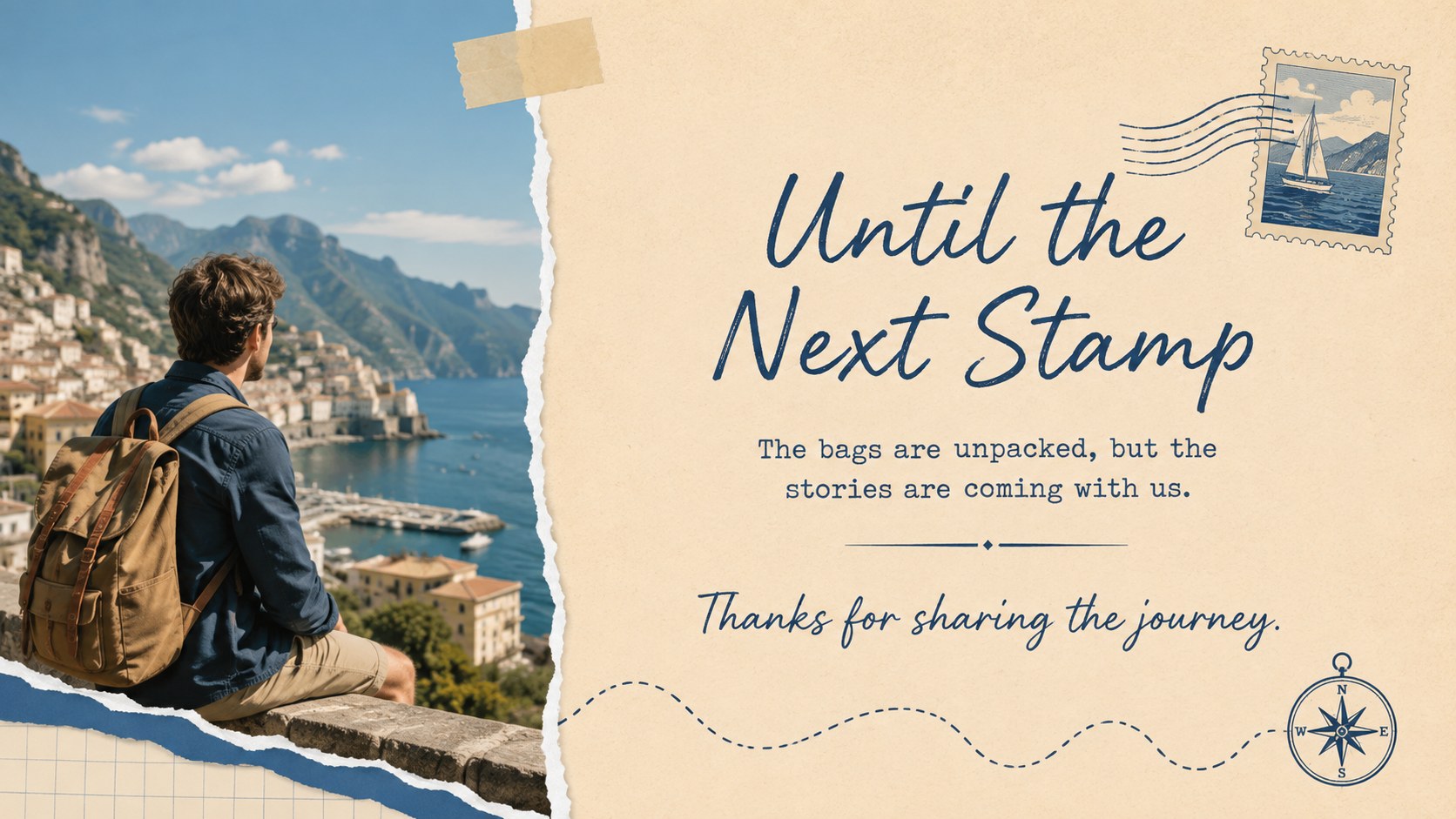 Passport Memories Scrapbook Deck presentation template, slide 11