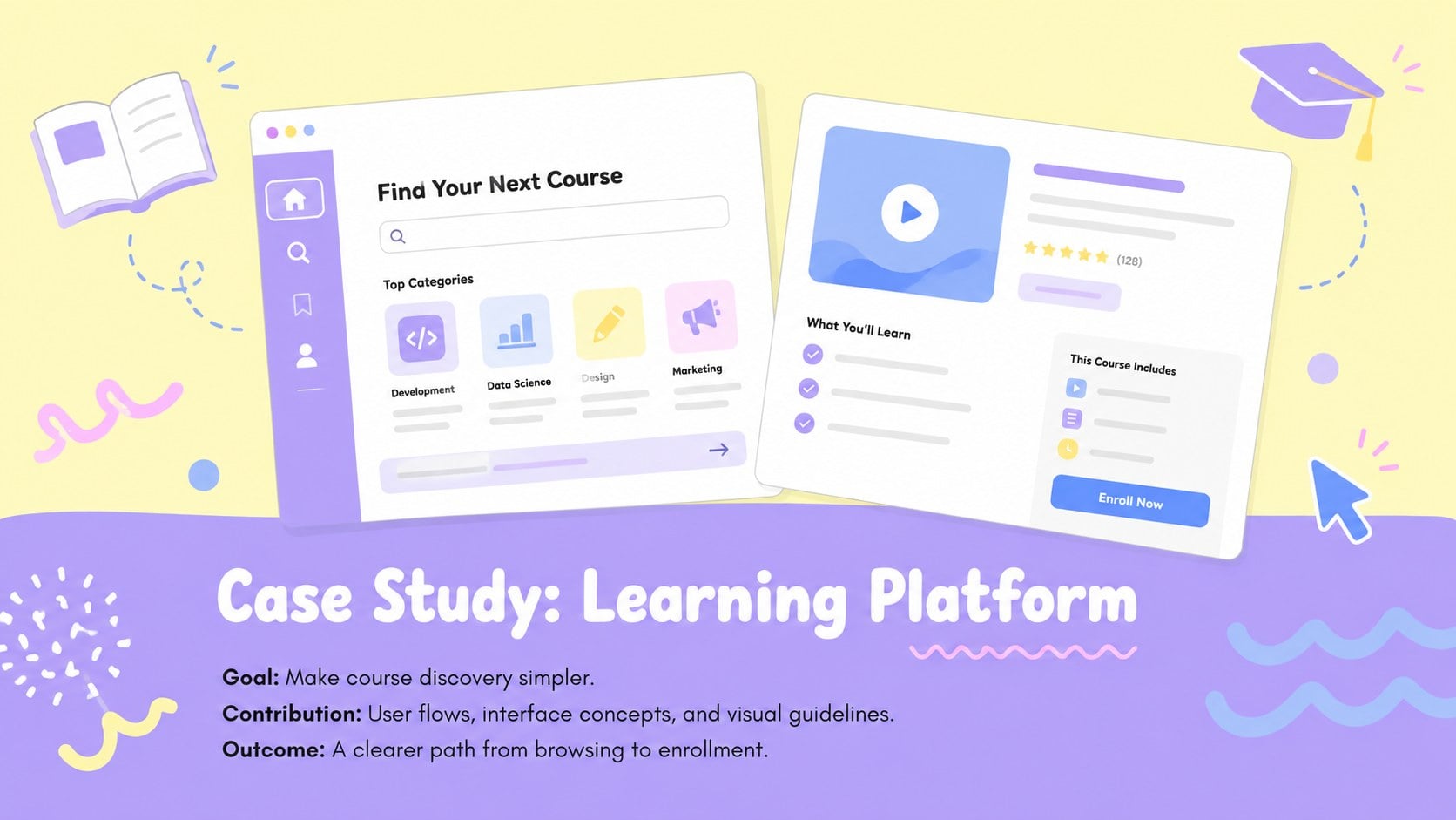 Pastel Doodle Portfolio Deck presentation template, slide 9