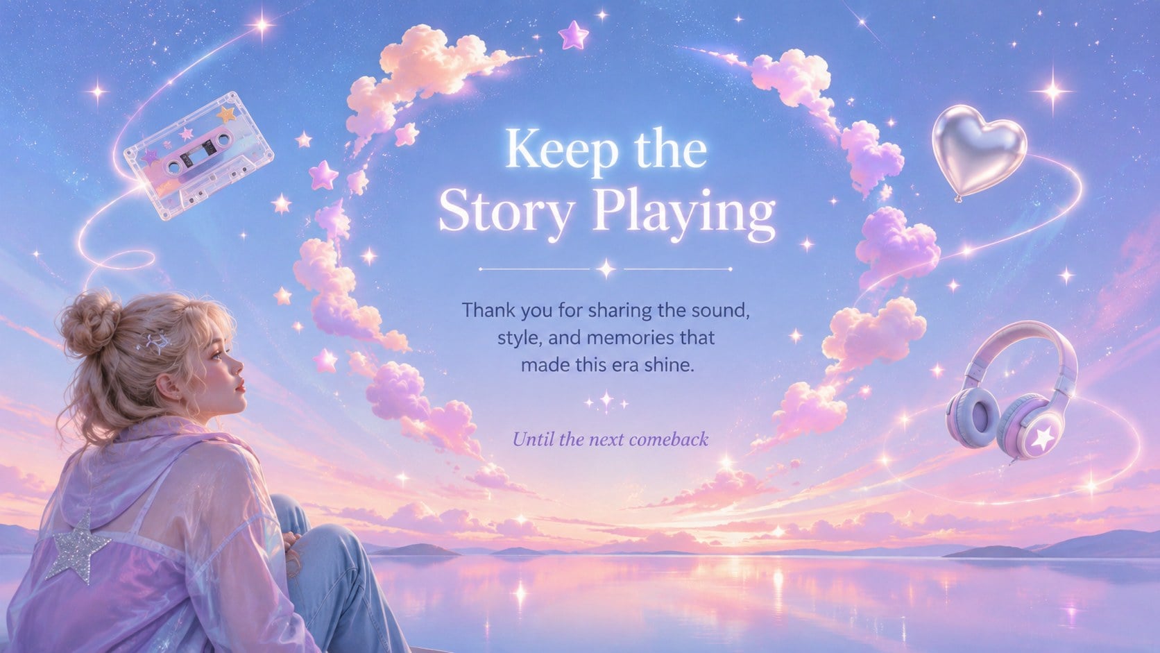 Pastel K-Pop Fan Story Theme presentation template, slide 15