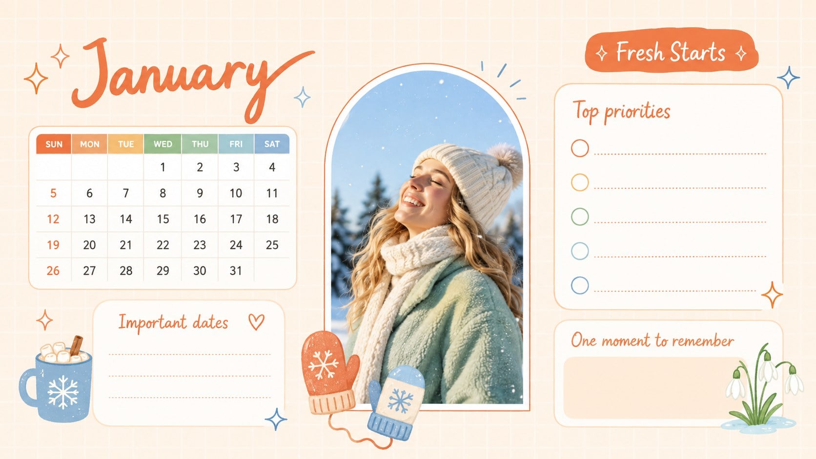 Pastel Memory Planner Calendar Slides presentation template, slide 3