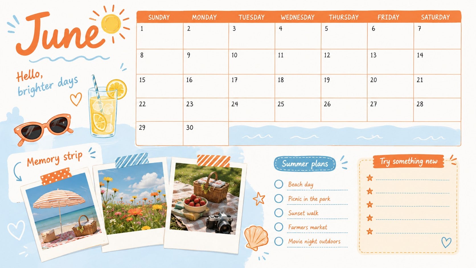 Pastel Memory Planner Calendar Slides presentation template, slide 8