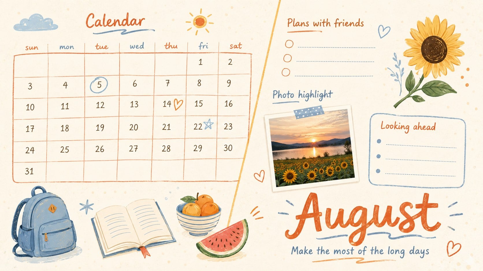 Pastel Memory Planner Calendar Slides presentation template, slide 10