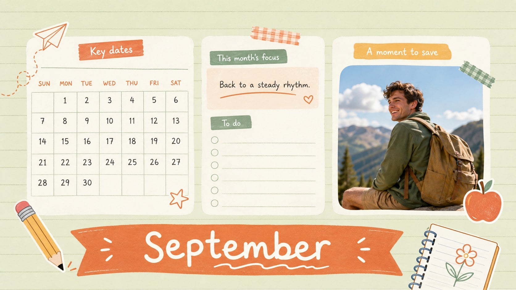 Pastel Memory Planner Calendar Slides presentation template, slide 11