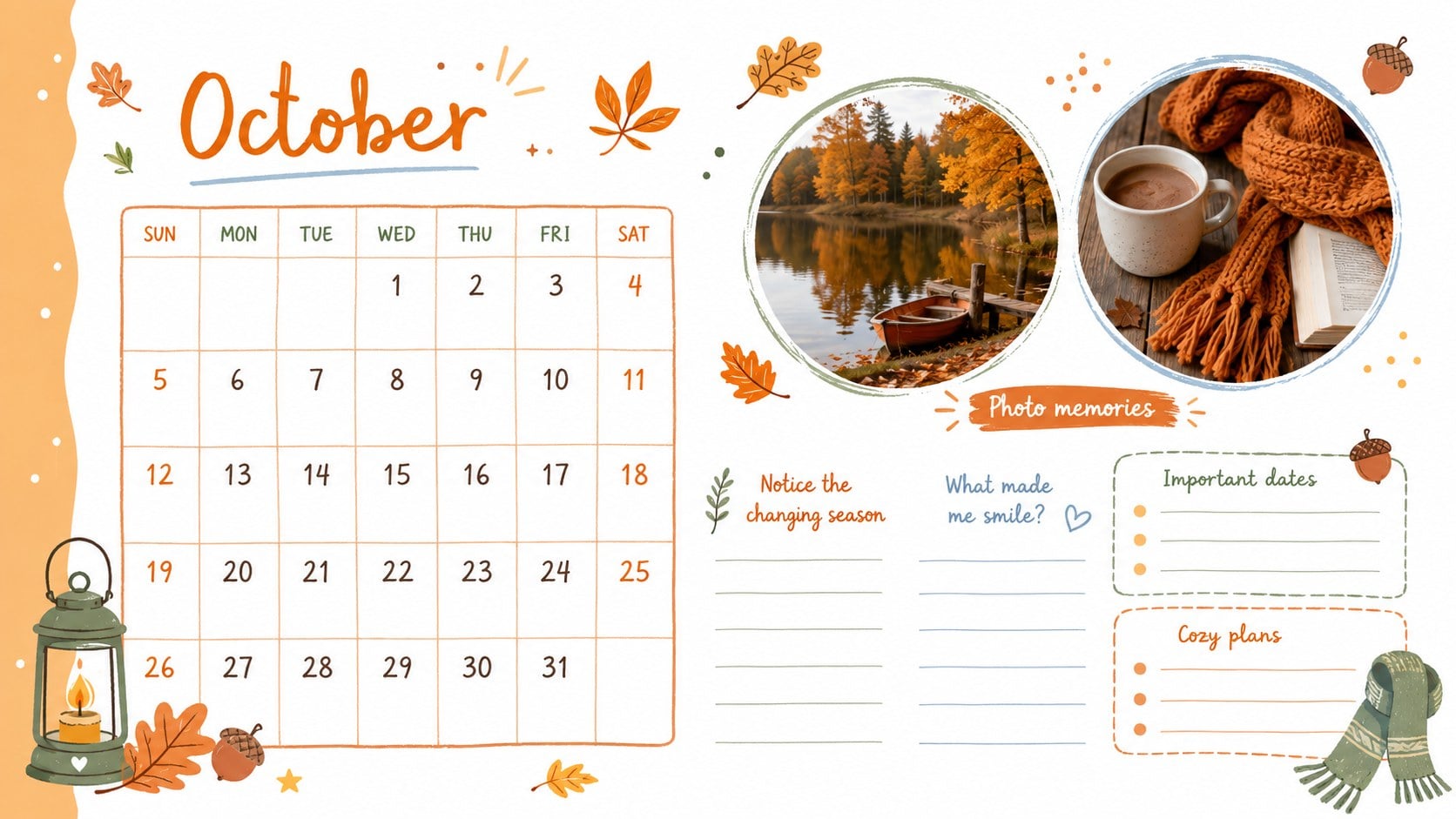 Pastel Memory Planner Calendar Slides presentation template, slide 12