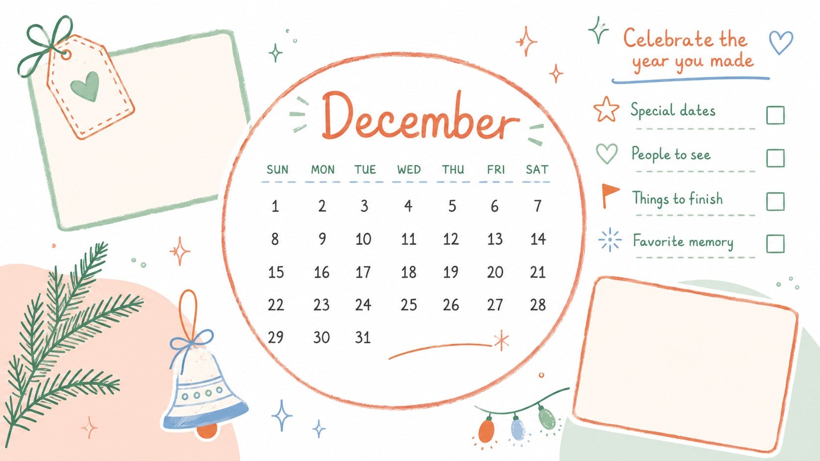 Pastel Memory Planner Calendar Slides presentation template, slide 14