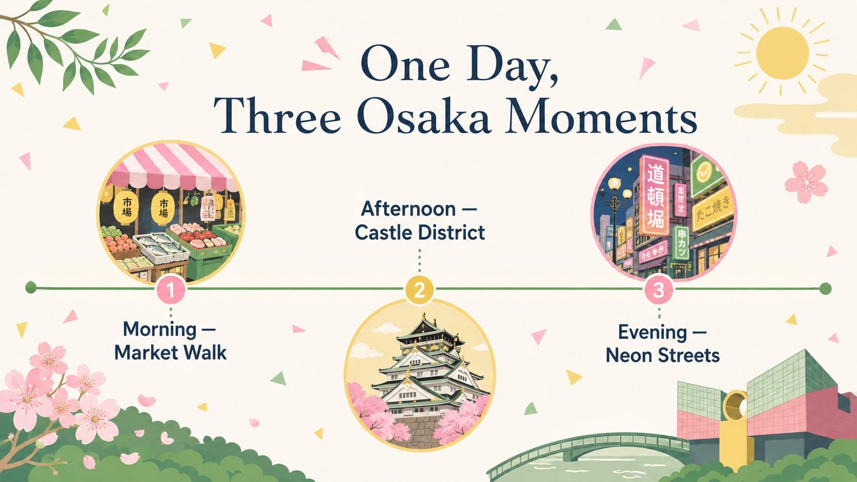 Modelo de apresentação Tema Cultural de Osaka em Tons Pastel, slide 3