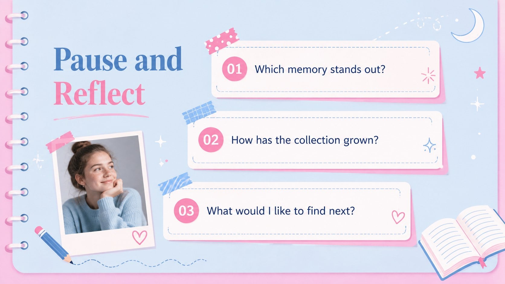 Pastel Photocard Memory Journal Deck presentation template, slide 12