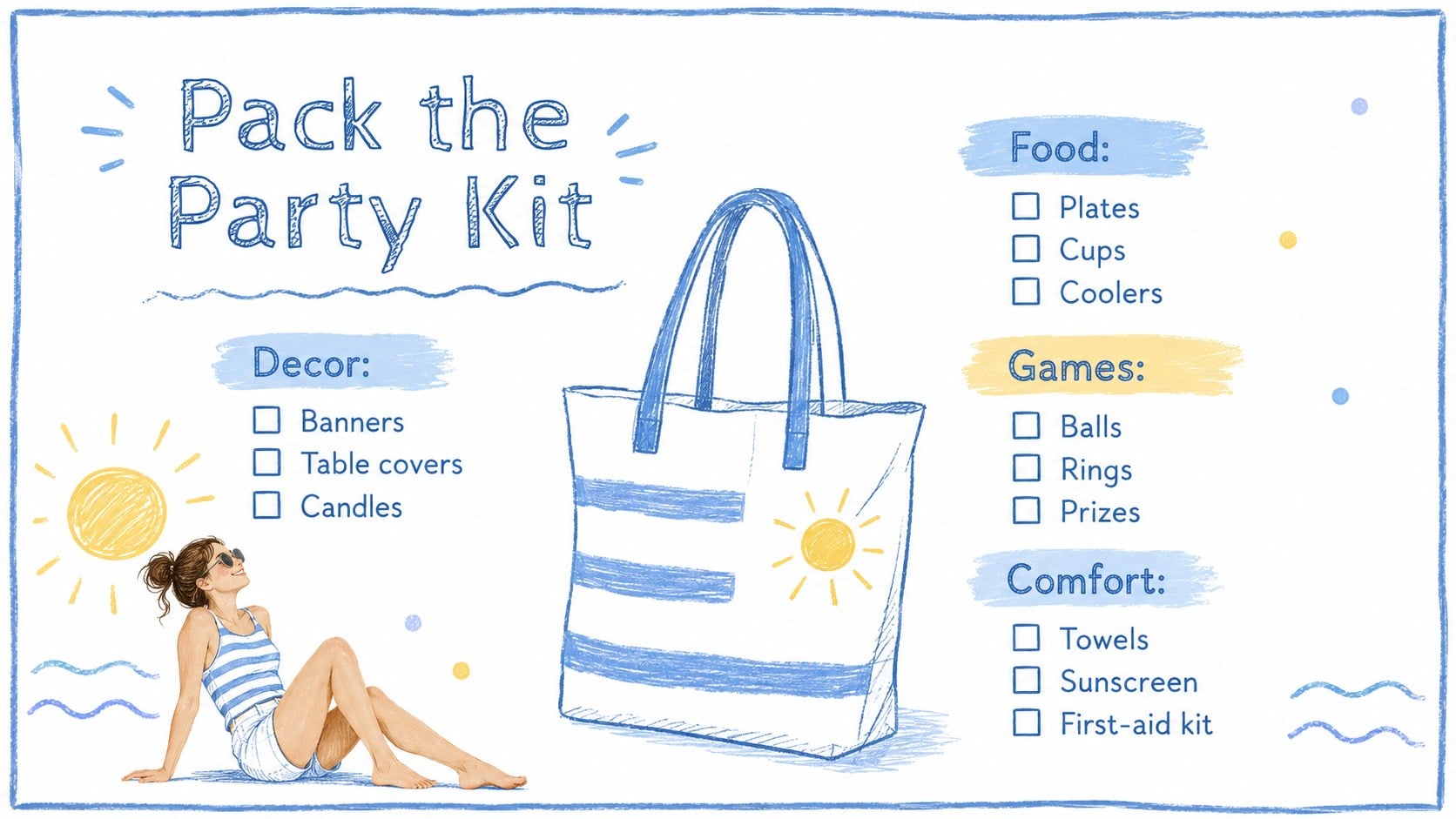 Pastel Poolside Birthday Deck presentation template, slide 10