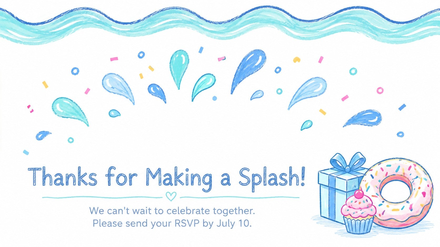 Pastel Poolside Birthday Deck presentation template, slide 15
