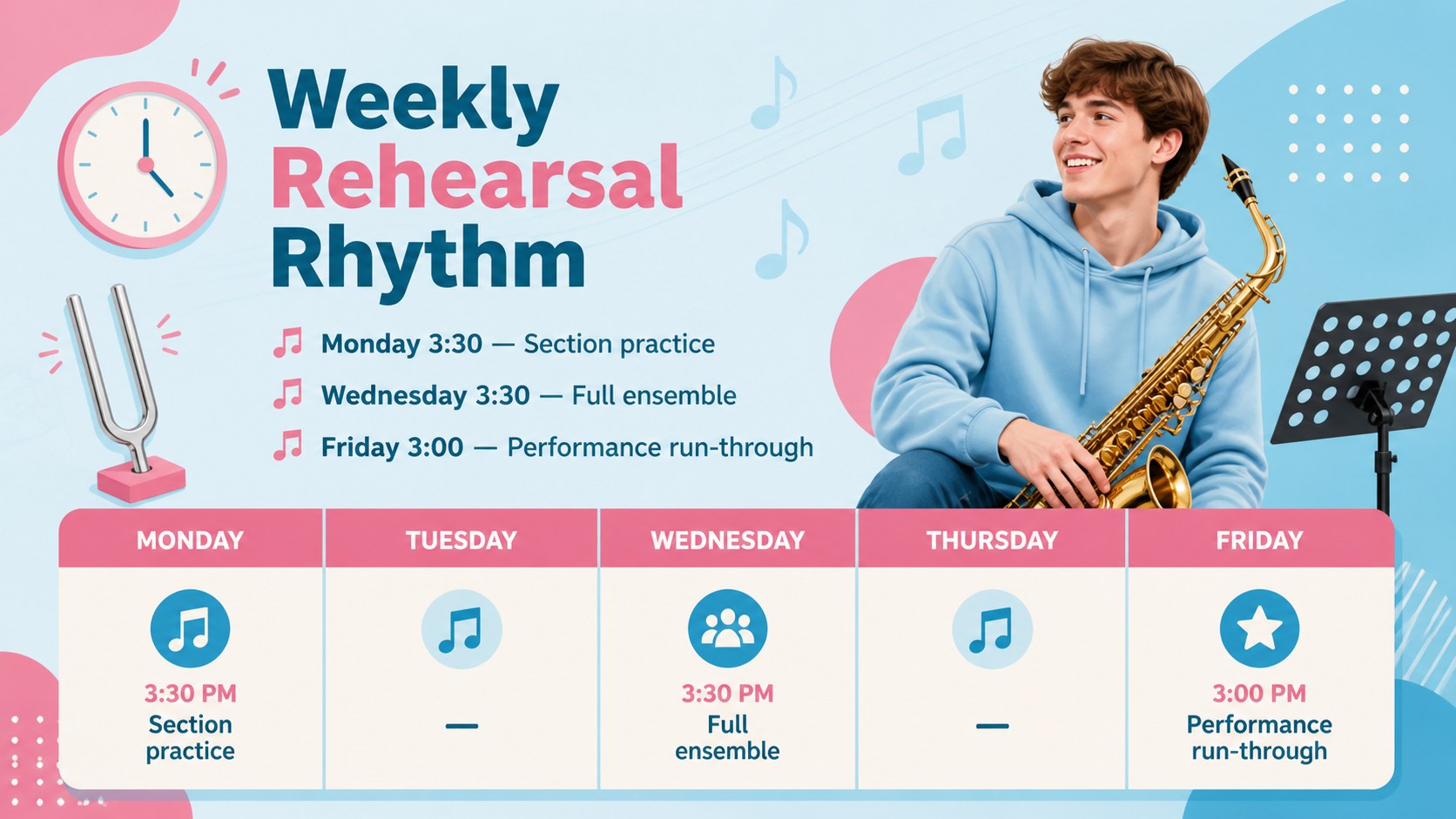 Pastel Pop School Band Club Presentation presentation template, slide 6
