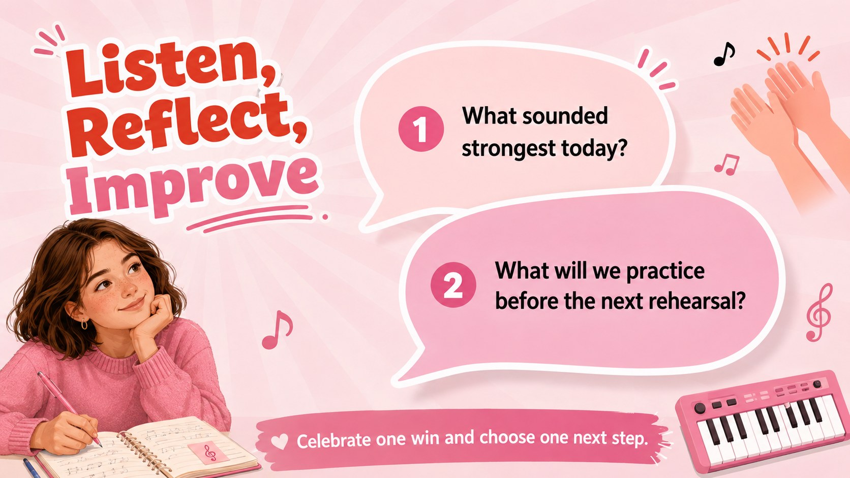 Pastel Pop School Band Club Presentation presentation template, slide 12