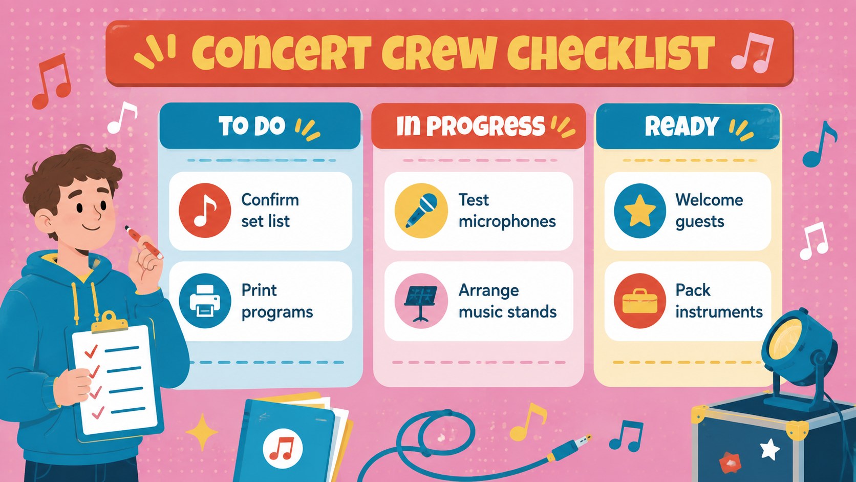 Pastel Pop School Band Club Presentation presentation template, slide 14