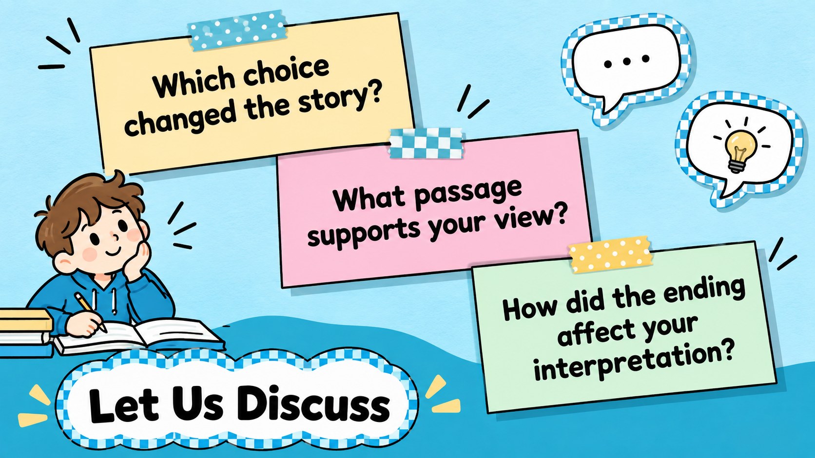 Pastel Reading Response Scrapbook Deck presentation template, slide 12