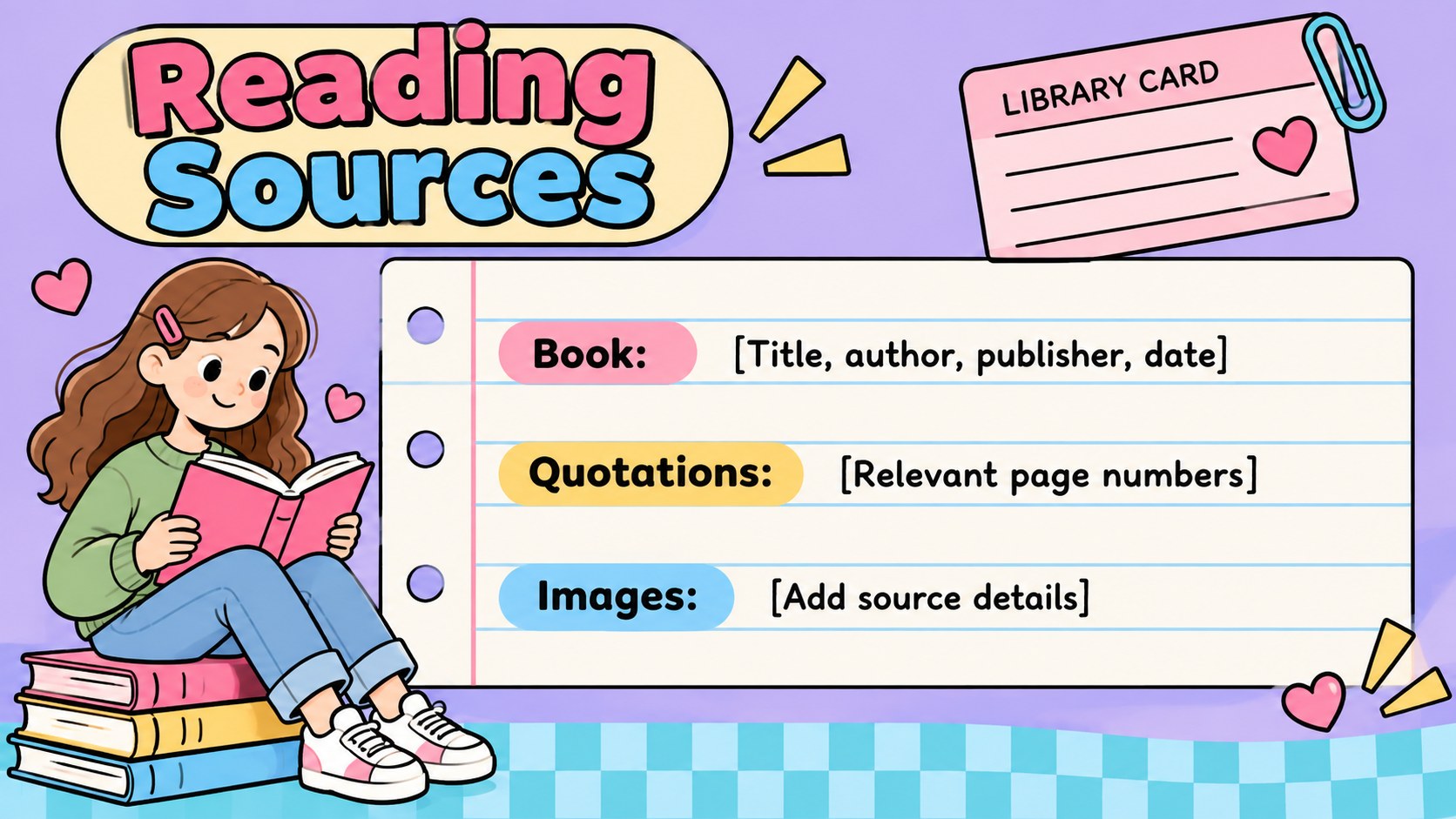 Pastel Reading Response Scrapbook Deck presentation template, slide 14