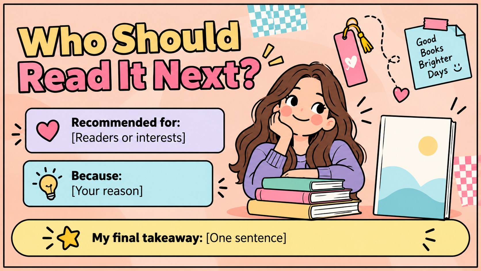 Pastel Reading Response Scrapbook Deck presentation template, slide 15