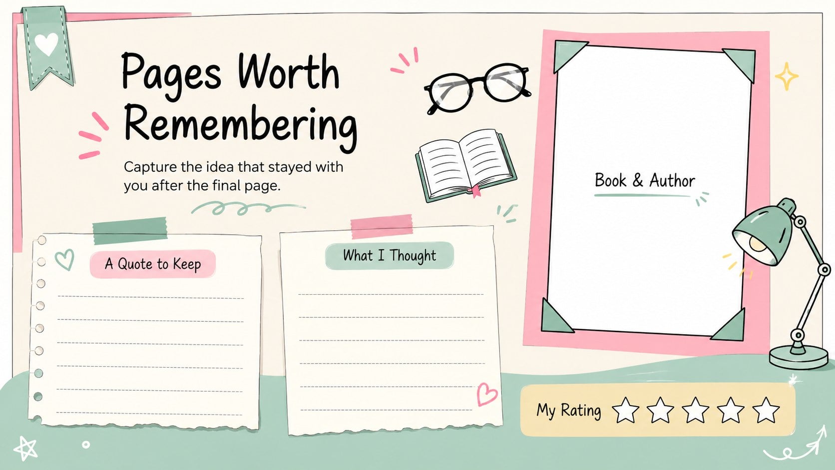 Pastel Scrapbook Diary Slides presentation template, slide 10