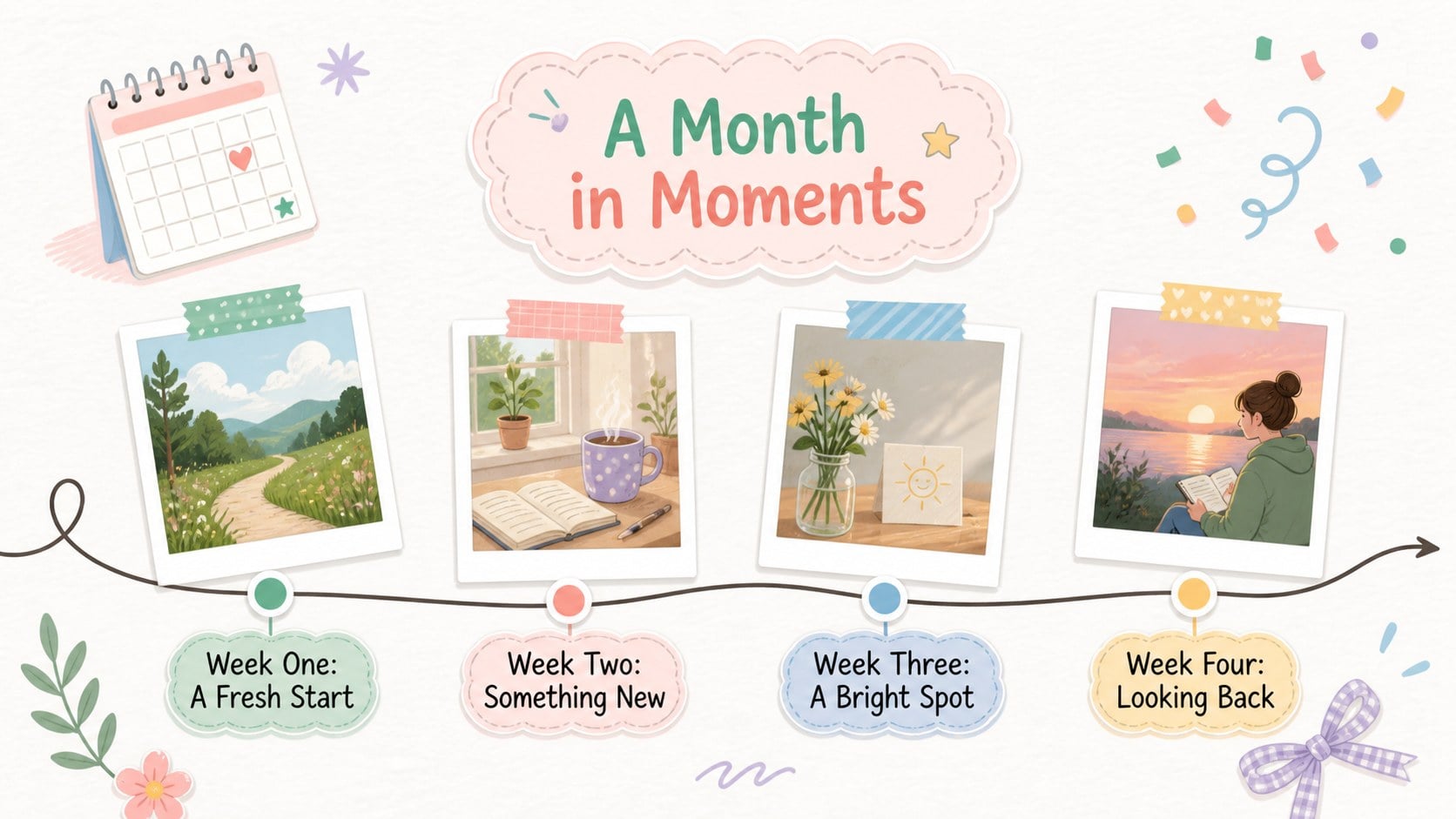 Pastel Scrapbook Diary Slides presentation template, slide 11