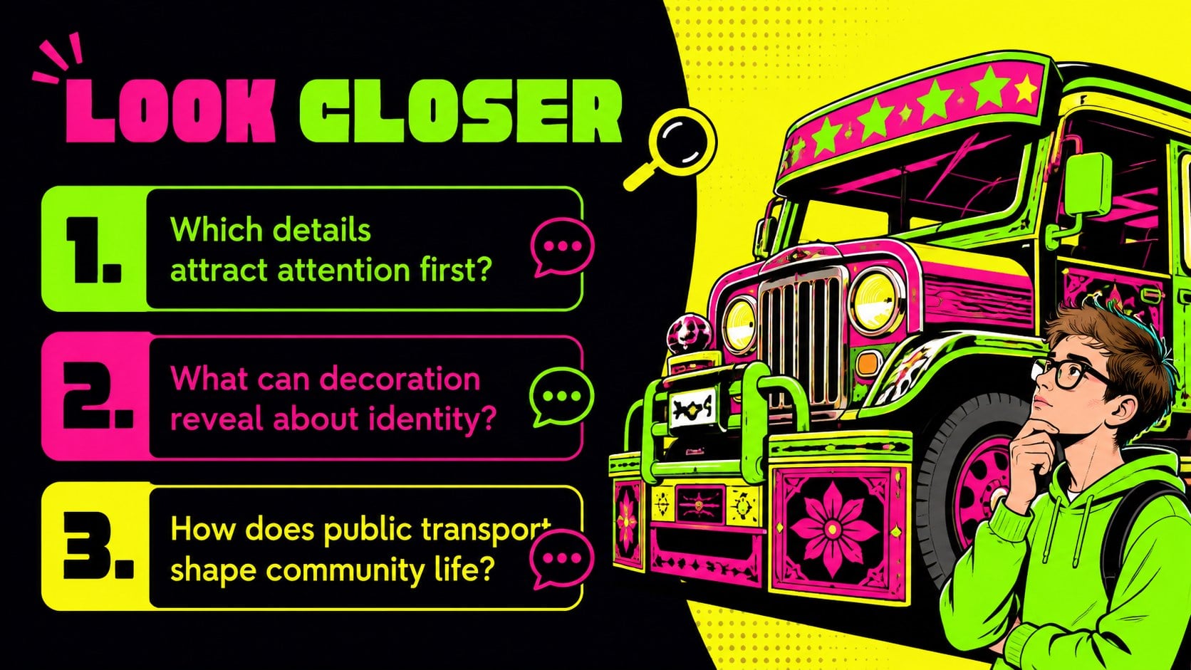 Philippine Jeepney Culture Lesson Deck presentation template, slide 10