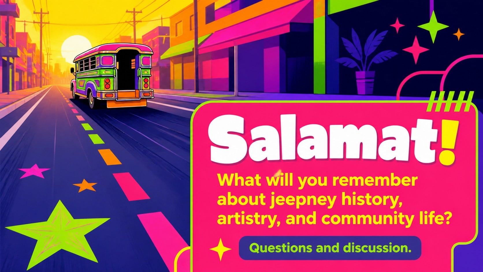 Philippine Jeepney Culture Lesson Deck presentation template, slide 15