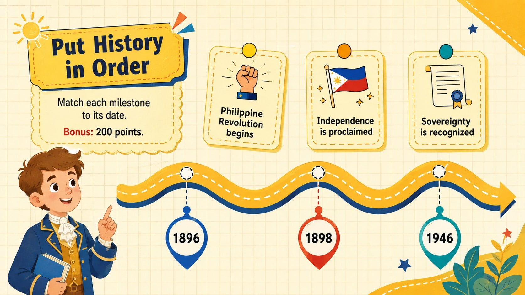 Philippines Past Quiz Challenge presentation template, slide 11