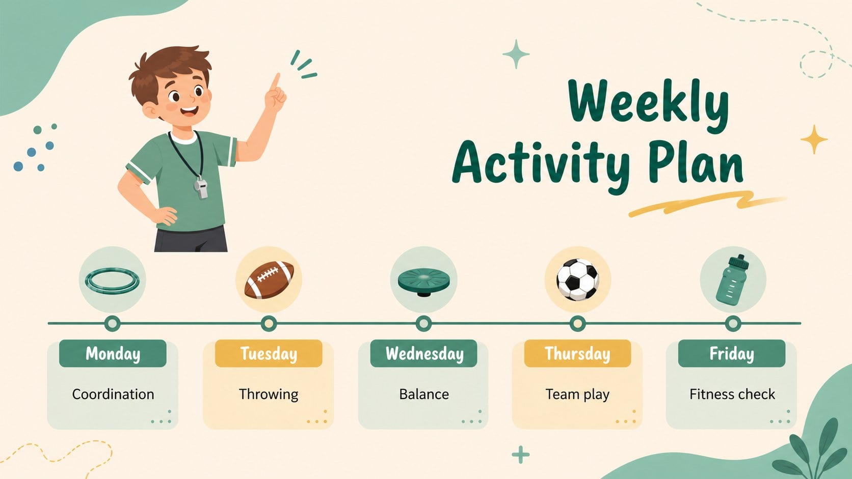 Physical Education Lesson Planner Deck presentation template, slide 10