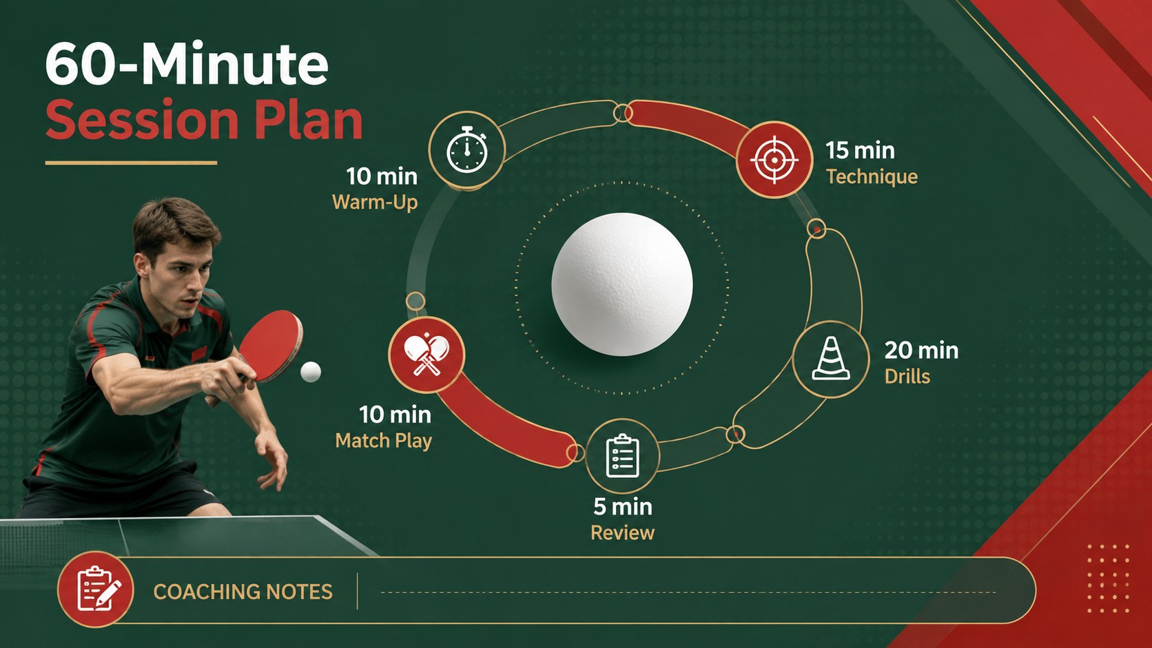 Ping Pong Skills Training Deck presentation template, slide 14