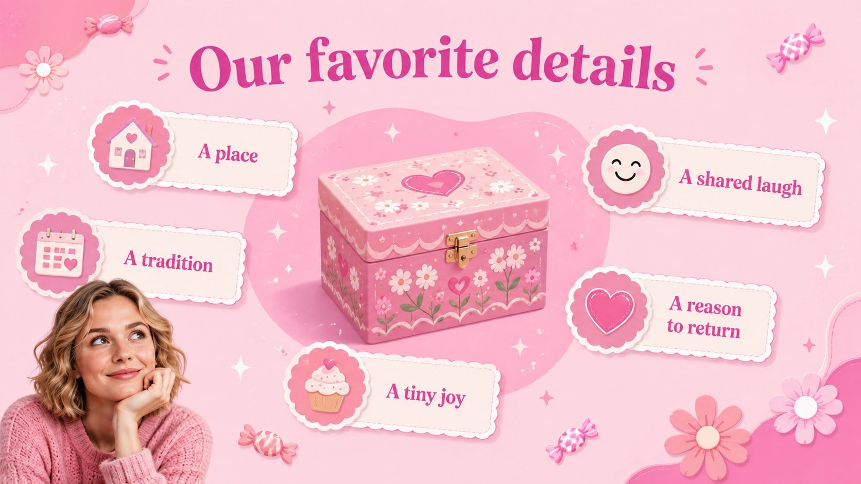 Pink Milestone Memory Deck presentation template, slide 10