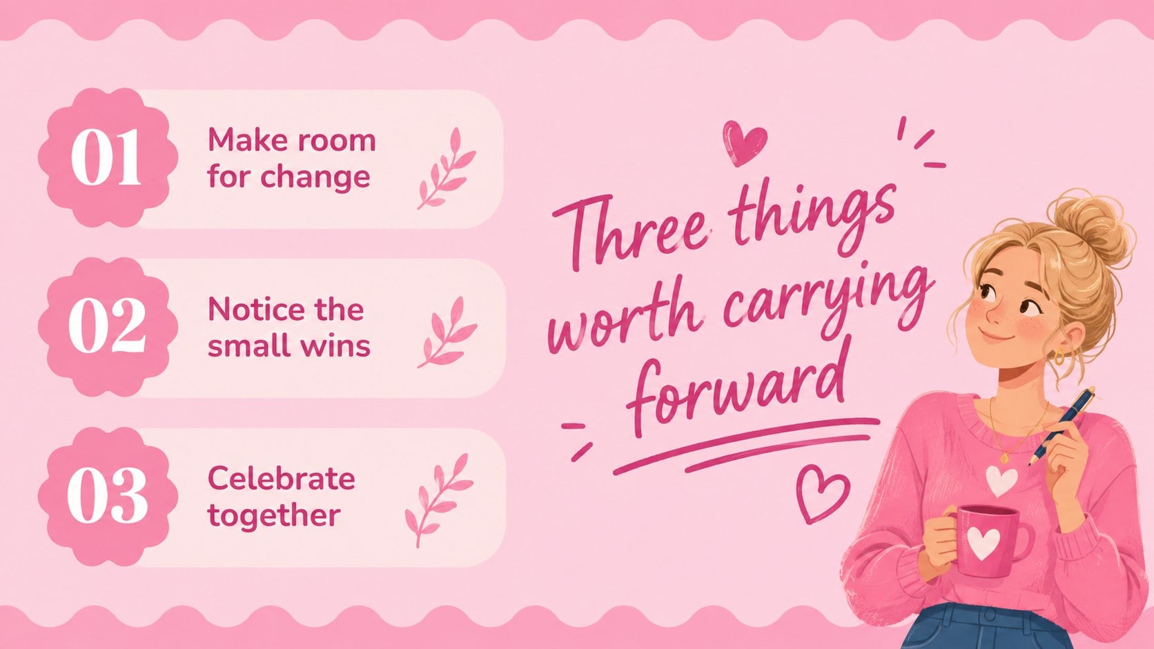 Pink Milestone Memory Deck presentation template, slide 11