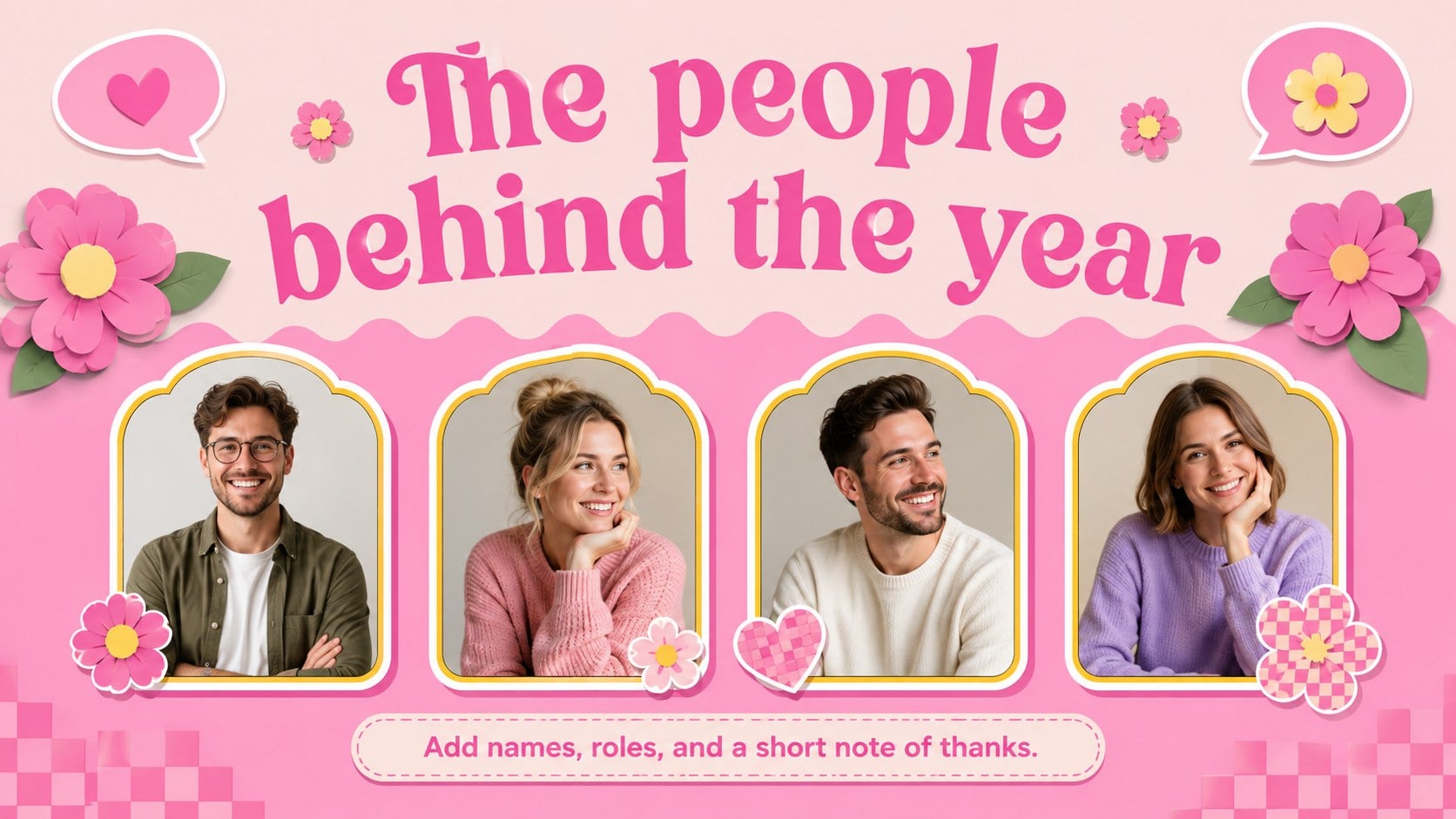 Pink Milestone Memory Deck presentation template, slide 13
