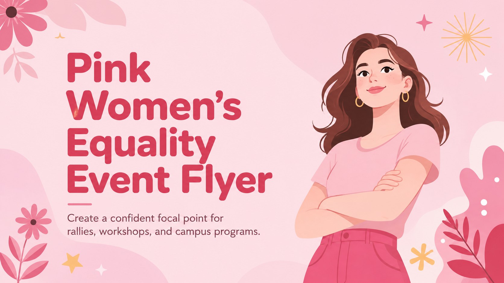 Igualdade feminina em rosa