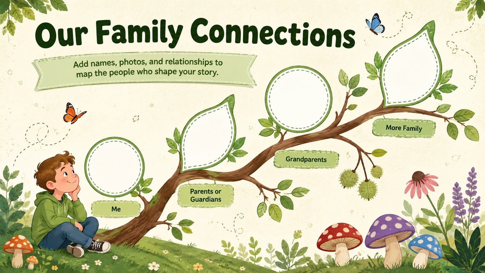 Playful Ancestry Tree Activity Slides presentation template, slide 2