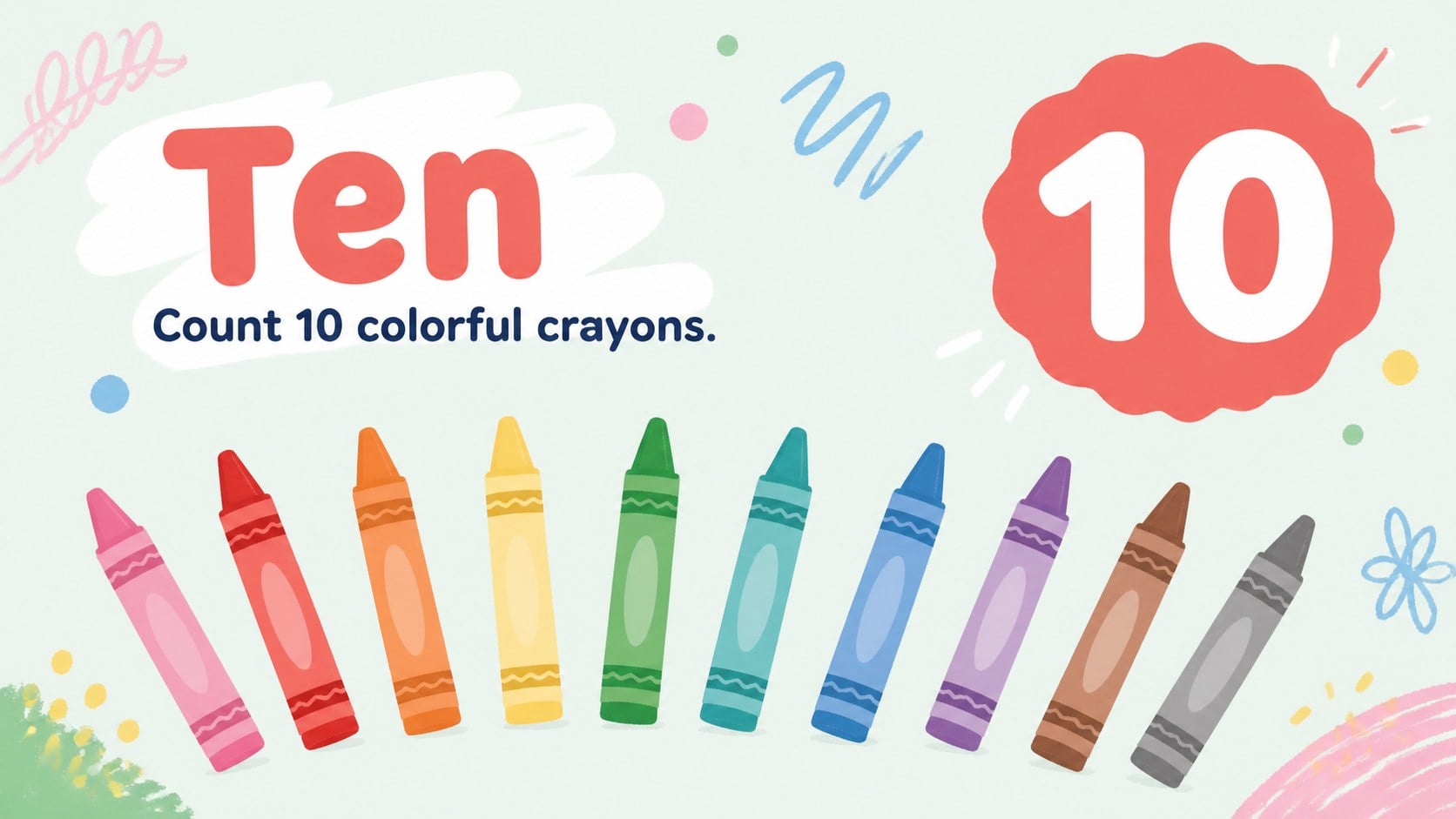 Playful Counting Cards for Kids presentation template, slide 11