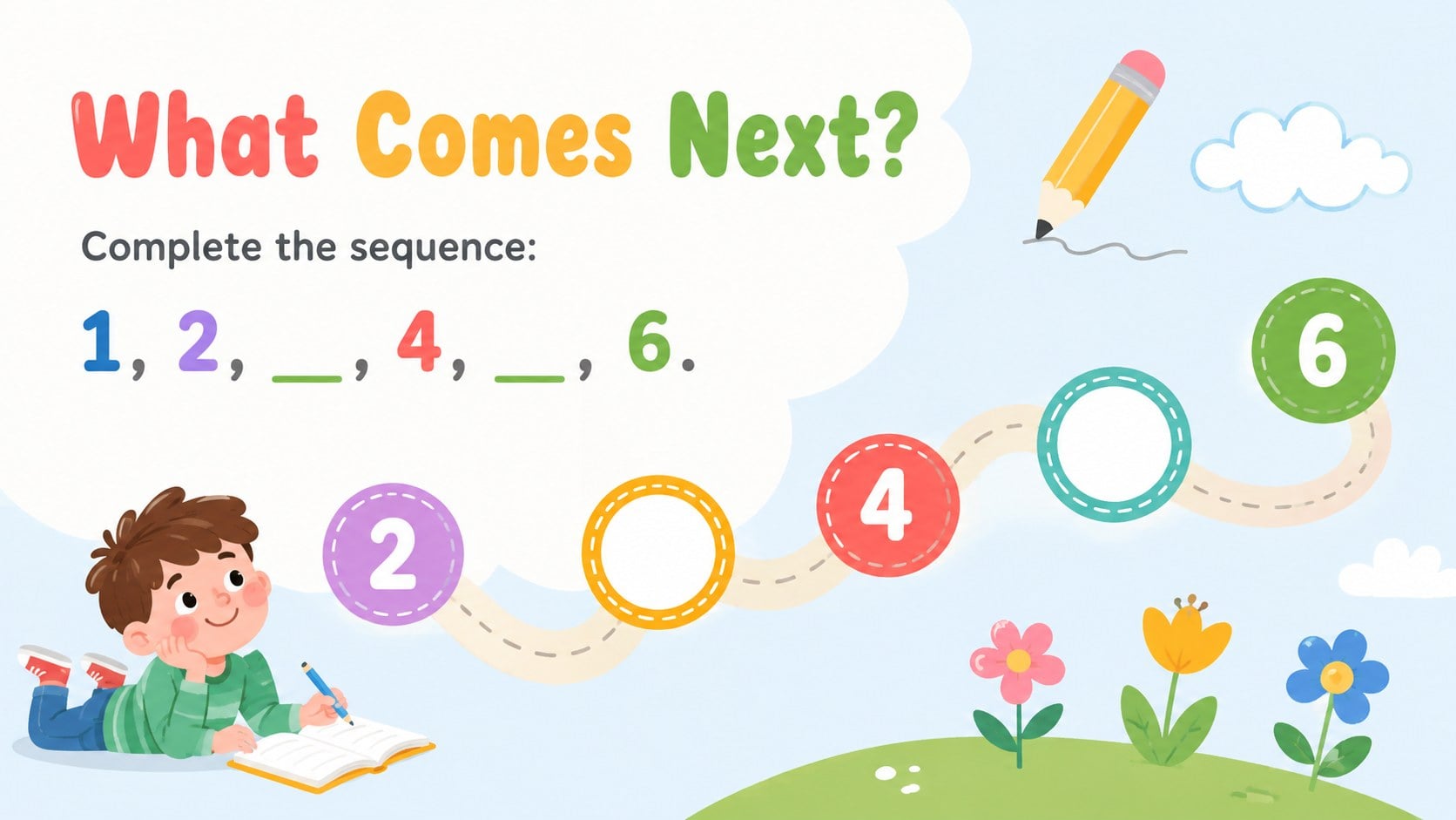 Playful Counting Cards for Kids presentation template, slide 13