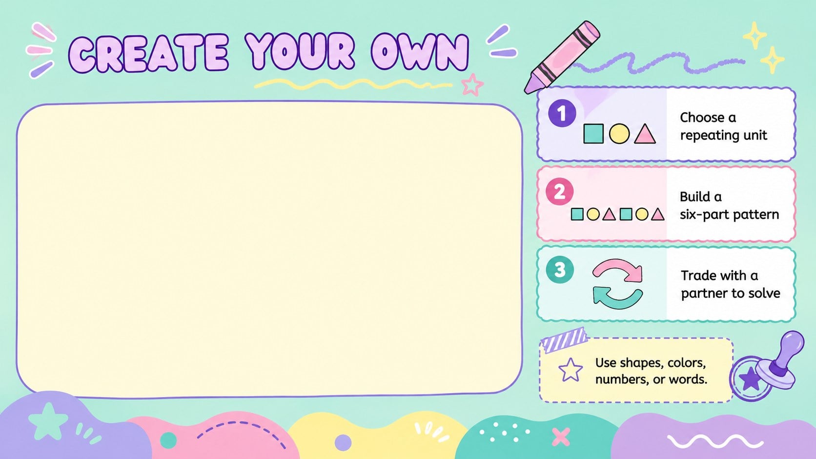 Playful Pastel Classroom Notes Deck presentation template, slide 11