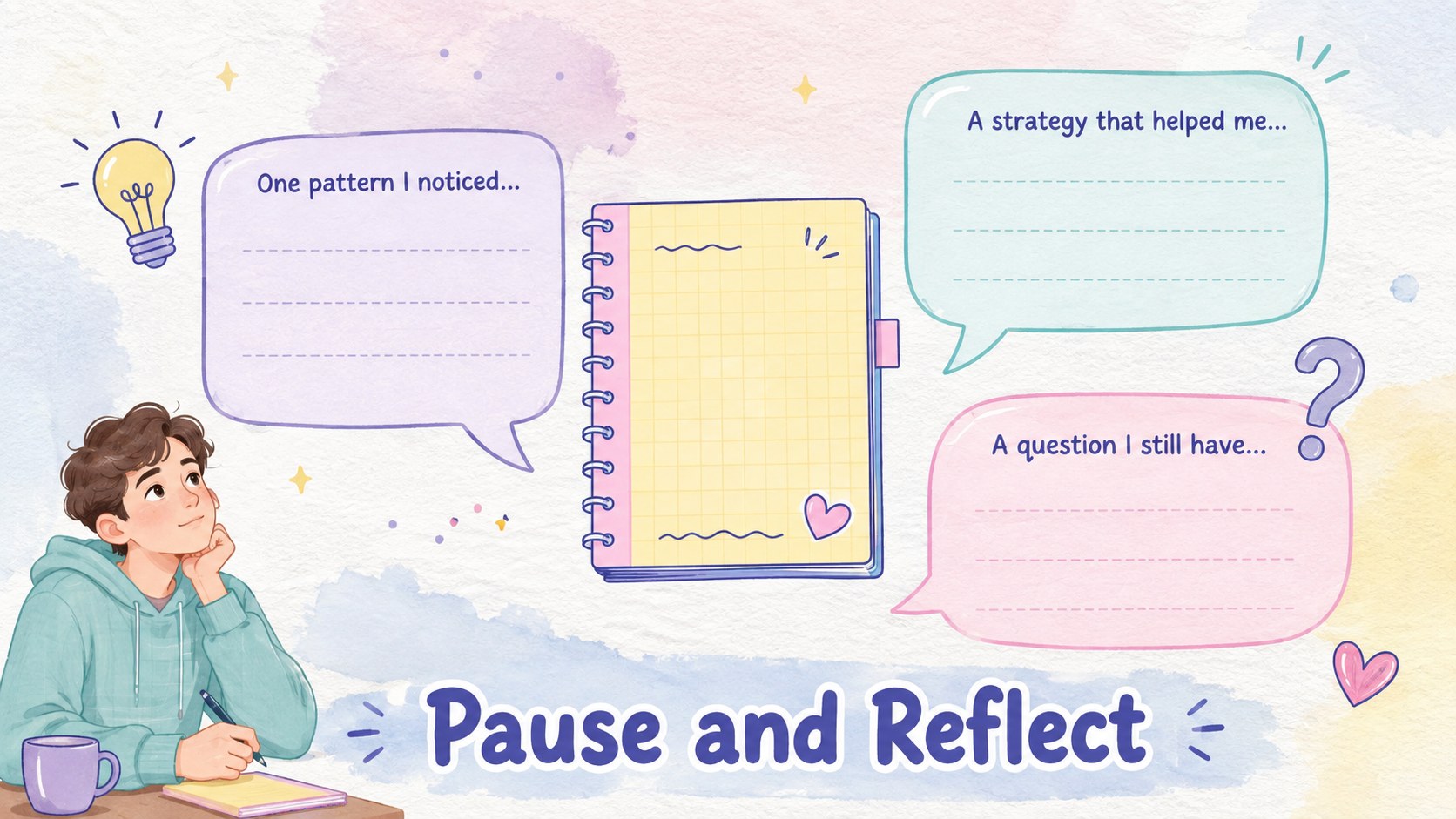 Playful Pastel Classroom Notes Deck presentation template, slide 12