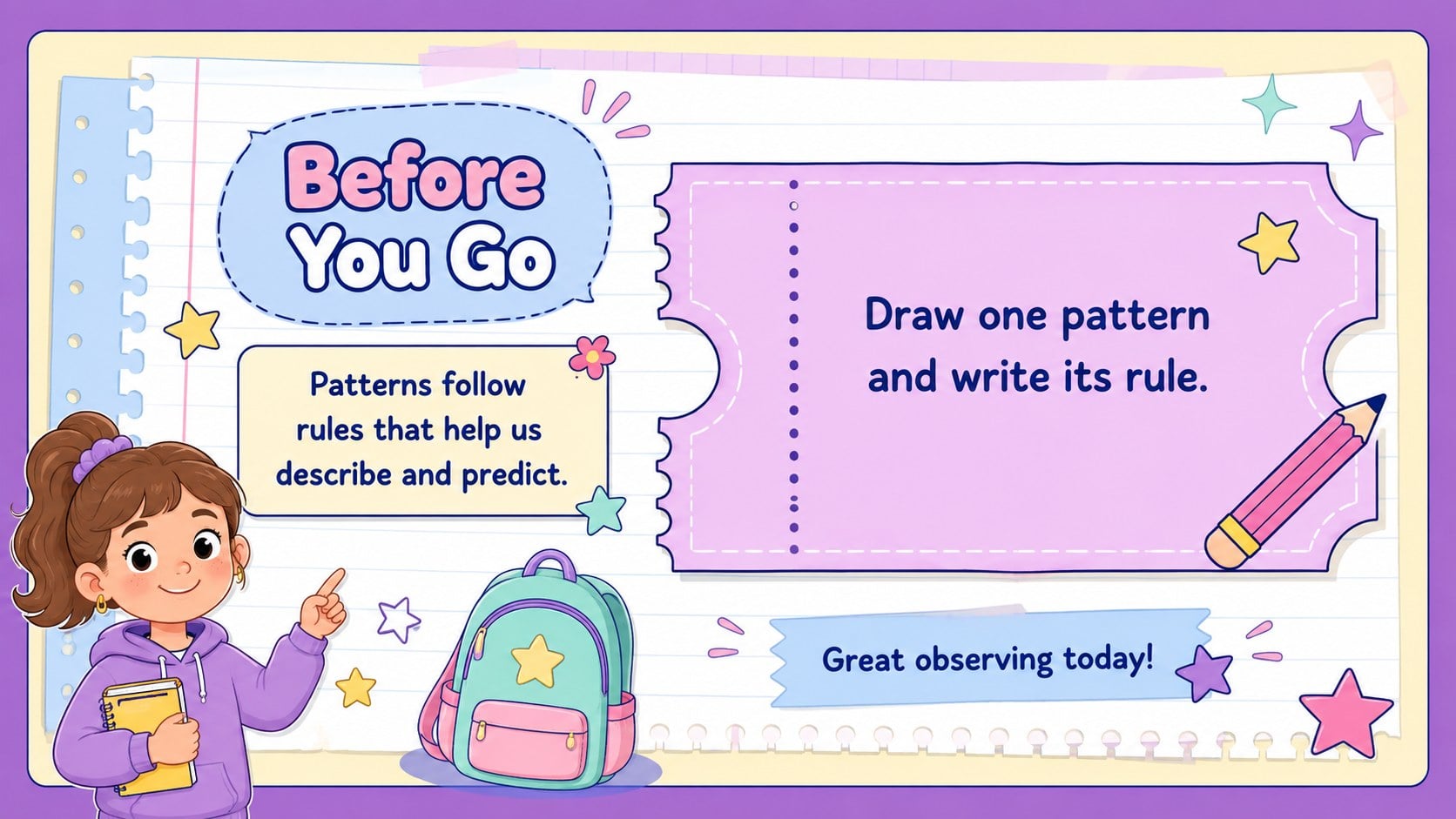 Playful Pastel Classroom Notes Deck presentation template, slide 15