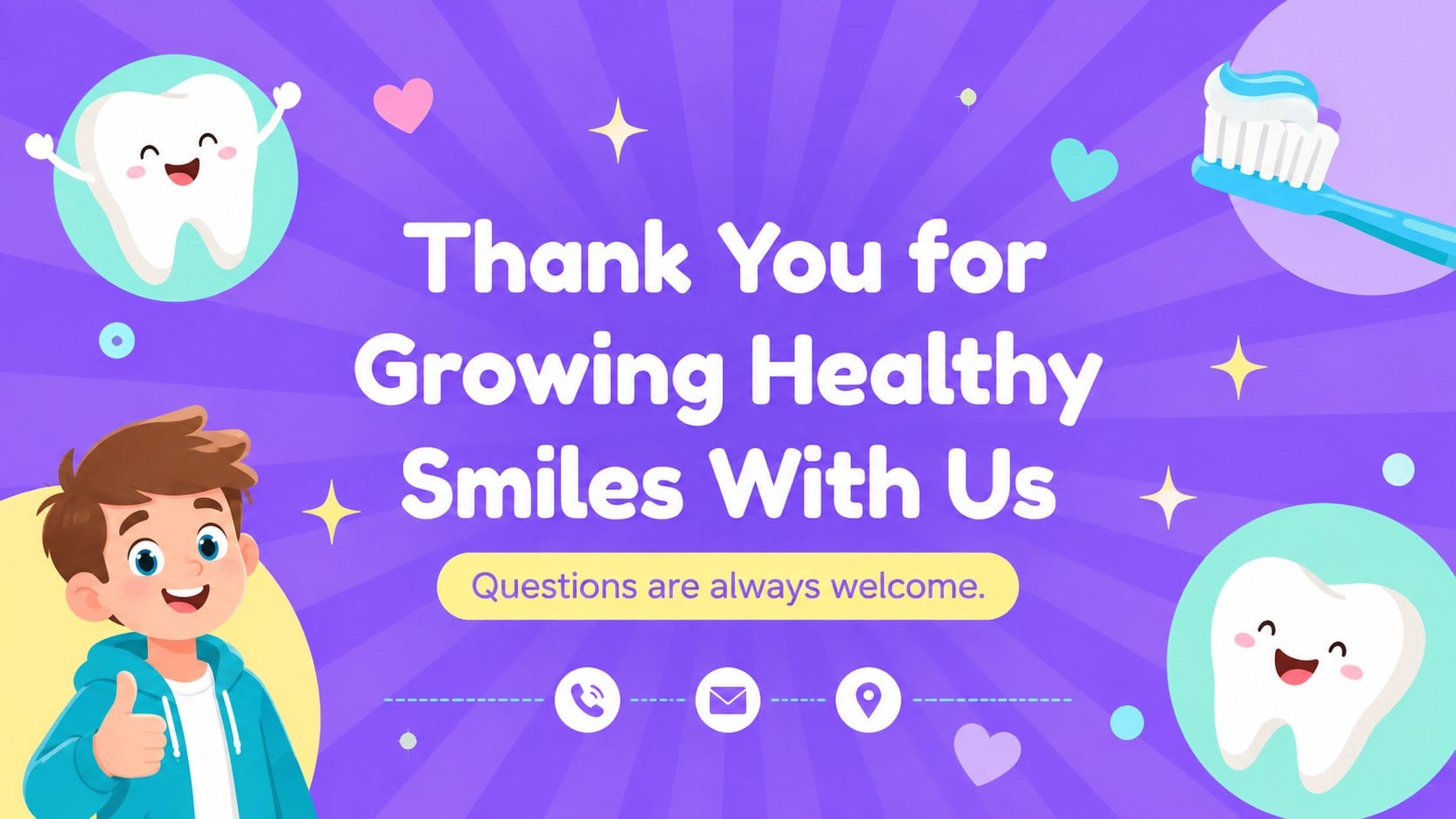 Playful Pediatric Dental Clinic Deck presentation template, slide 15