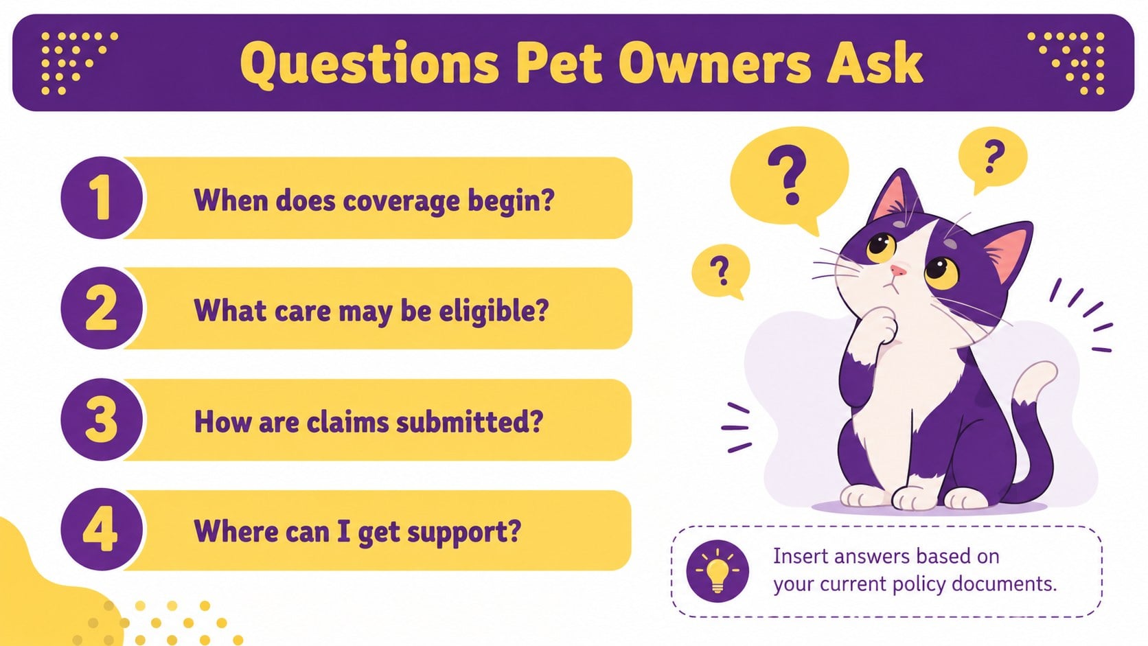 Playful Pet Coverage Brand Deck presentation template, slide 14