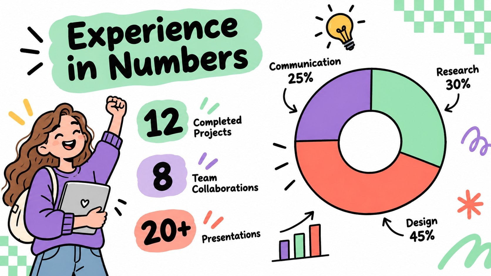 Playful Student CV Presentation presentation template, slide 13
