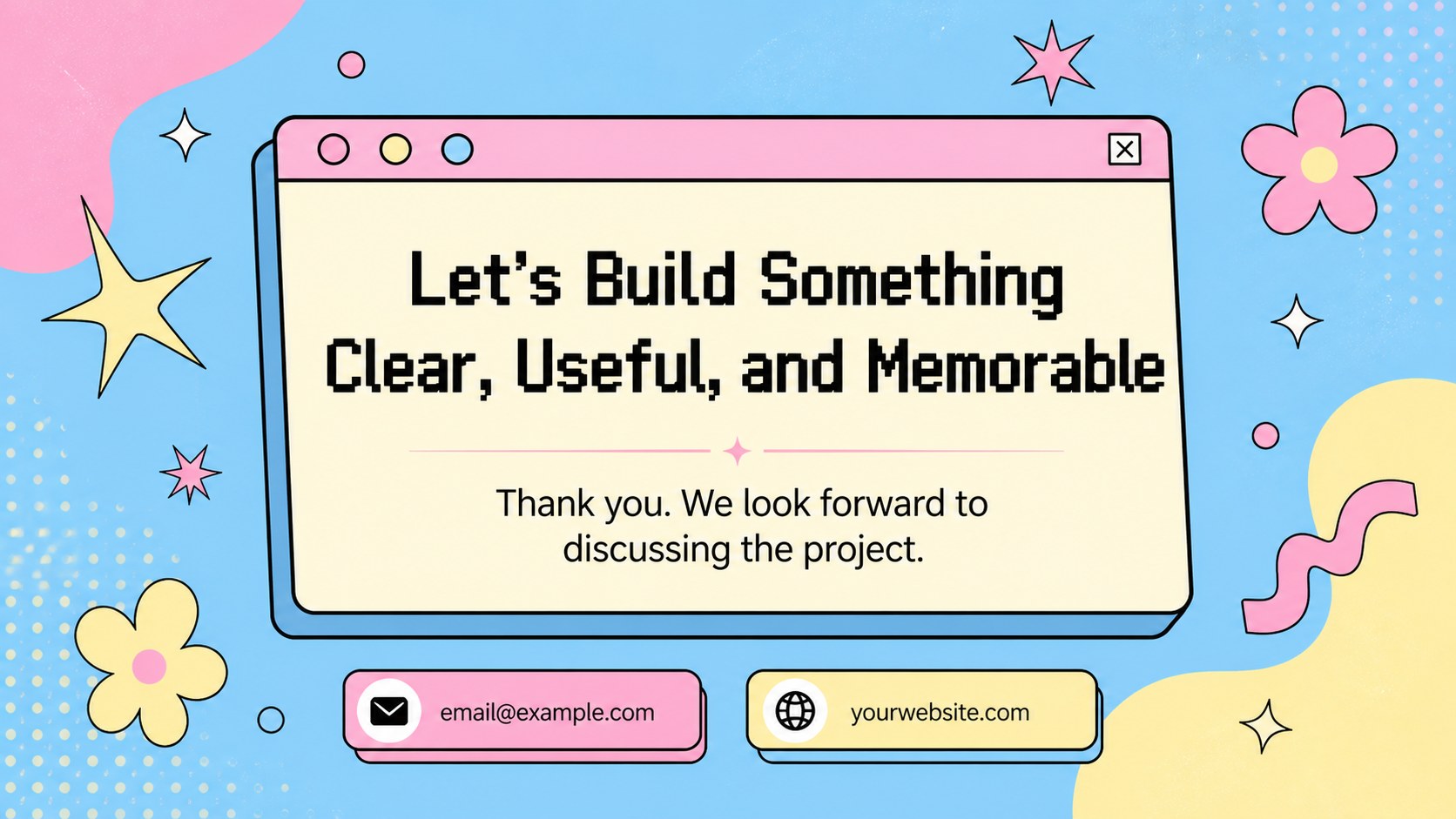 Playful Website Pitch Deck presentation template, slide 15