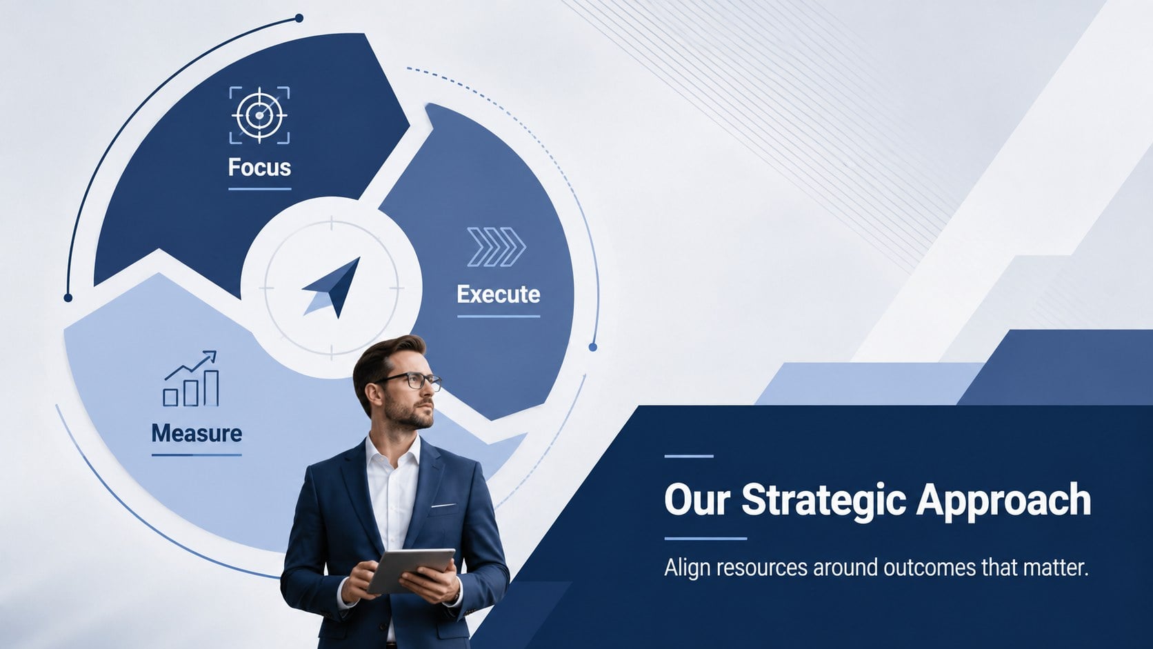 Modelo de apresentação Reunião Corporativa com Estilo Azul, slide 7