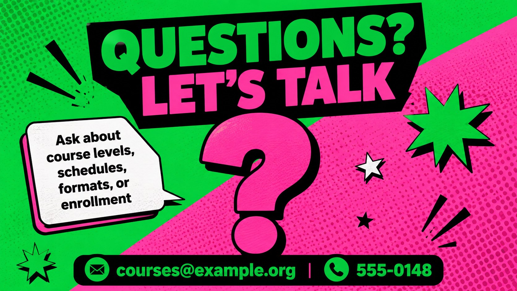 Pop Art Summer Course Newsletter presentation template, slide 15