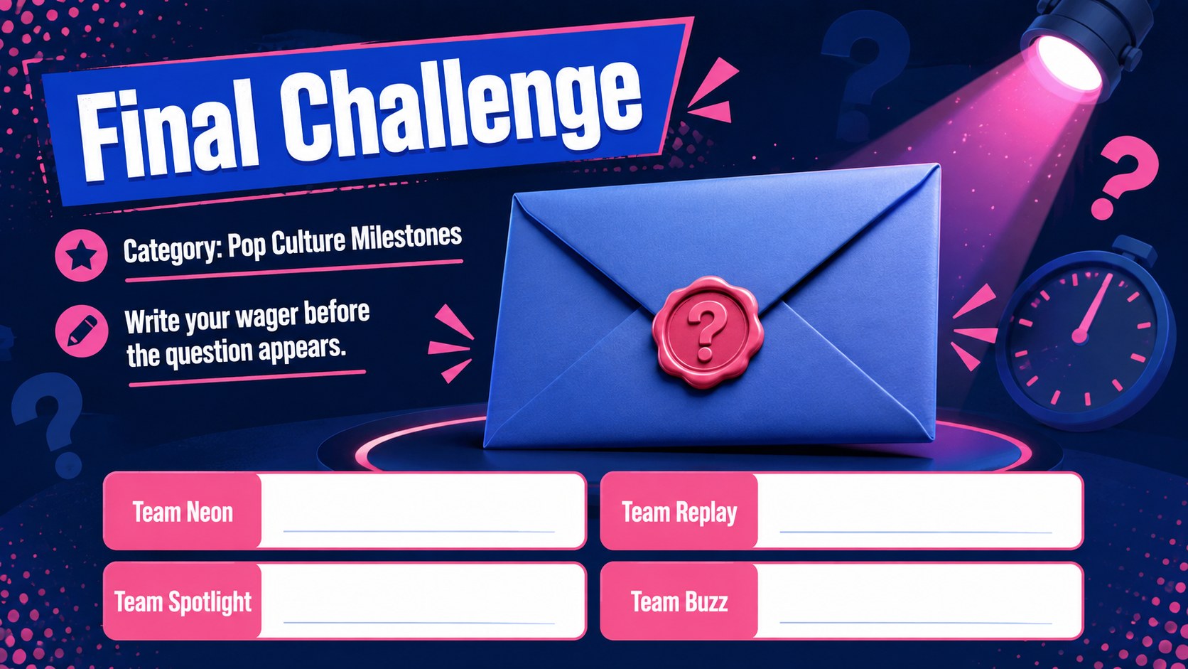 Modelo de apresentação Jogo de Trivia sobre Cultura Pop, slide 12
