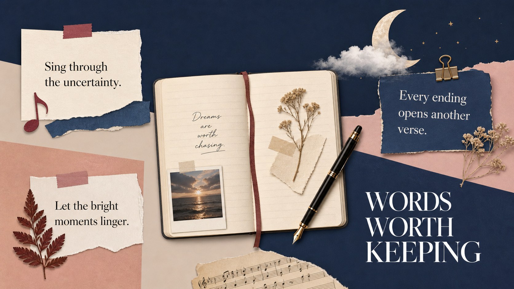 Pop Music Eras Scrapbook Theme presentation template, slide 10
