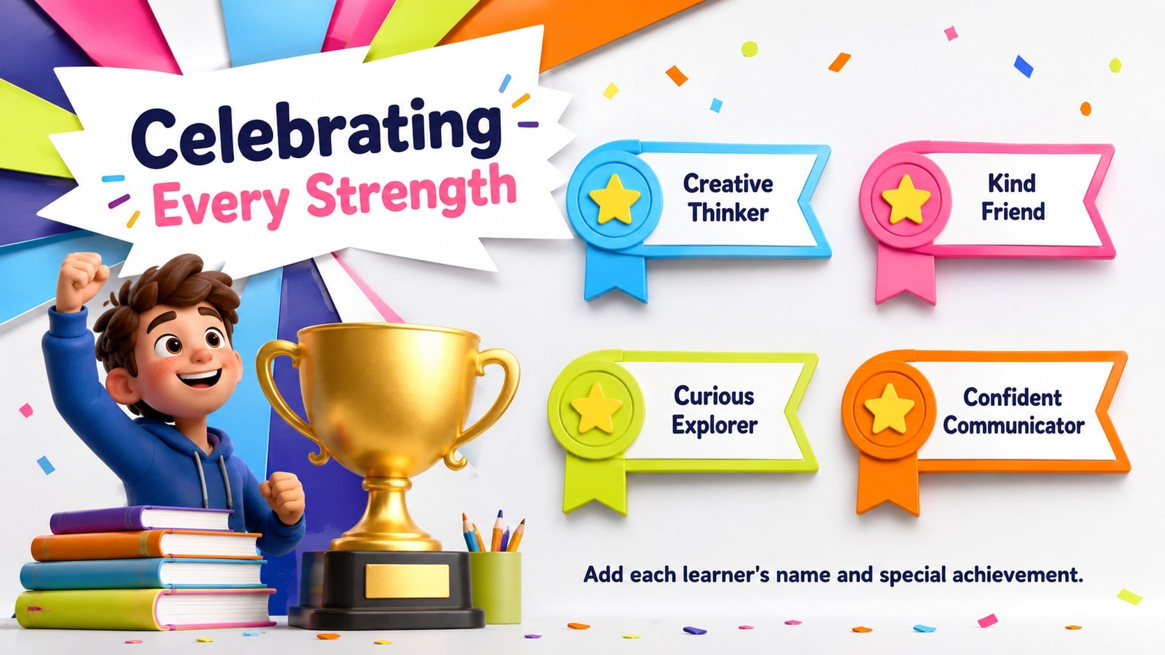 Preschool Commencement Bulletin Deck presentation template, slide 10