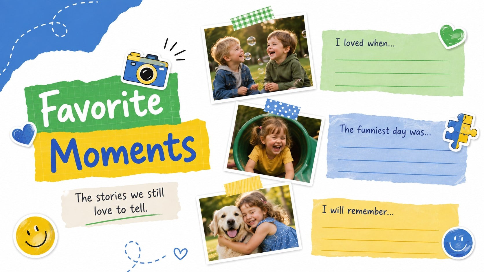 Preschool Memory Book Presentation presentation template, slide 10